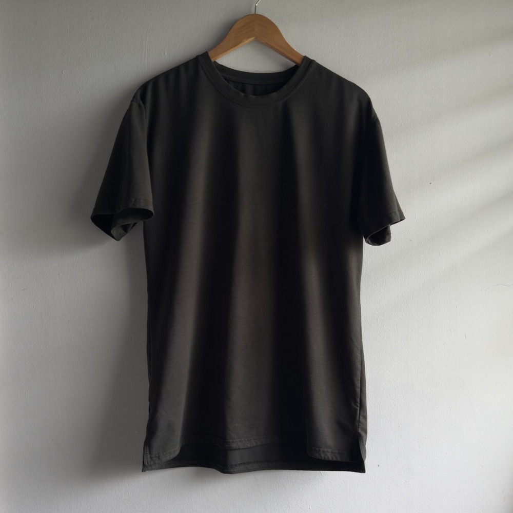 BYLT Basics Drop Cut Short Sleeve T-Shirt Mens Large Olive Green Athletic Tee